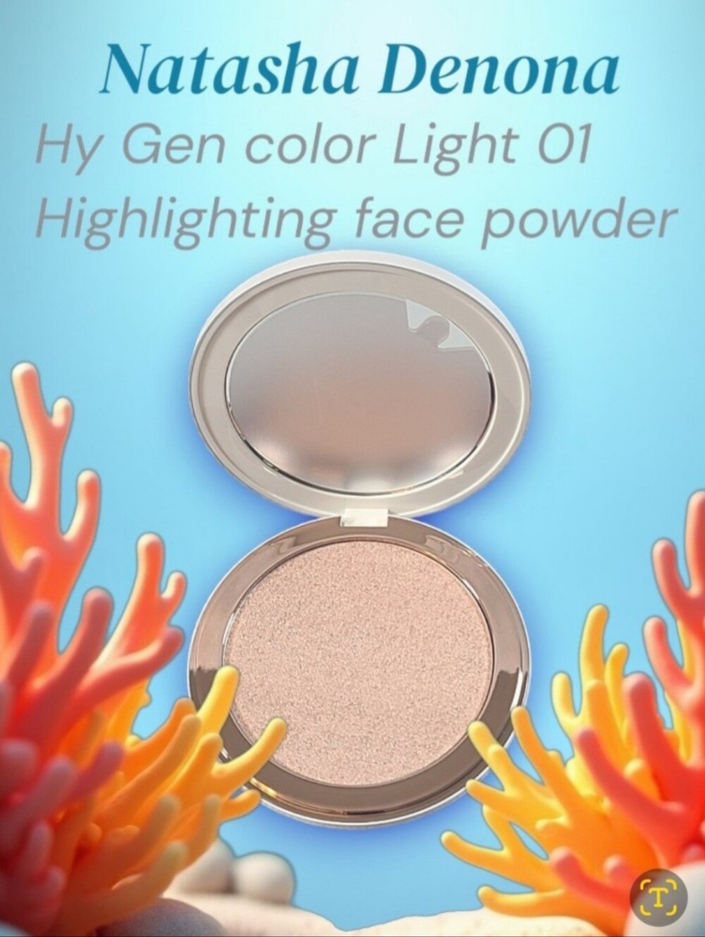 Natasha Denona Hy-Gen Skincare Infused Glow Beautiful Highlighting Face Powder